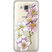 Прозрачный чехол Uprint Samsung J701 Galaxy J7 Neo Duos Cherry Blossom