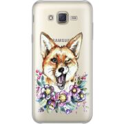 Прозрачный чехол Uprint Samsung J701 Galaxy J7 Neo Duos Winking Fox