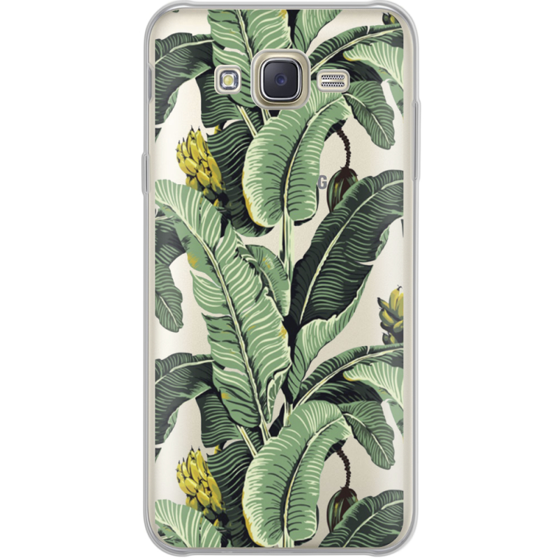 Прозрачный чехол Uprint Samsung J701 Galaxy J7 Neo Duos Banana Leaves