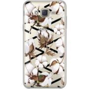 Прозрачный чехол Uprint Samsung J701 Galaxy J7 Neo Duos Cotton flowers