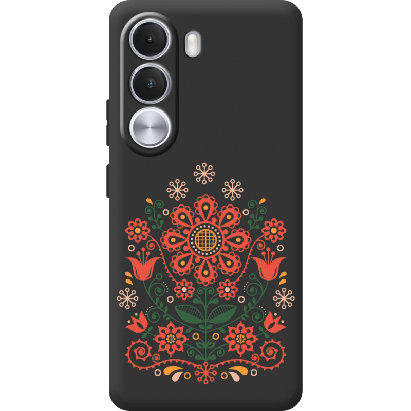 Чорний чохол BoxFace Realme C100i Ukrainian Ornament
