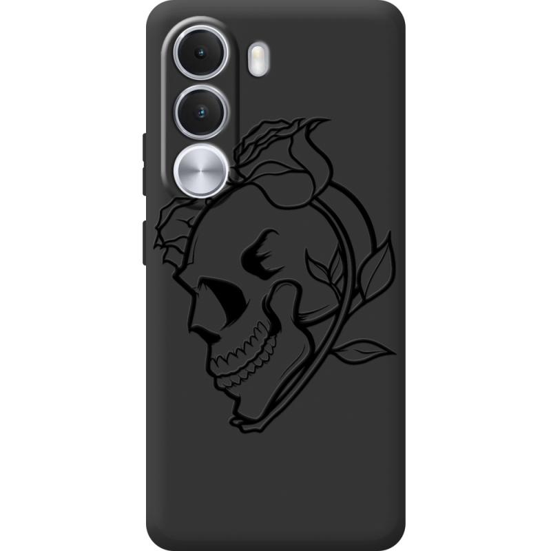 Чорний чохол BoxFace Realme C100i Skull and Roses