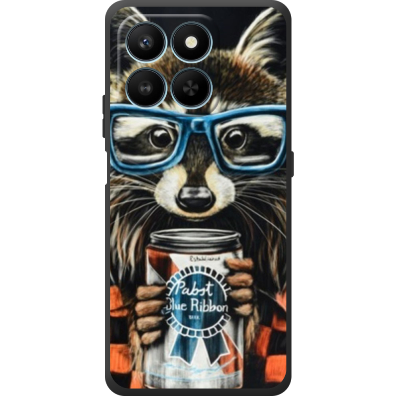 Чохол BoxFace Honor 400 Smart Енот с банкой