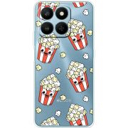 Прозорий чохол BoxFace Honor 400 Smart с 3D-глазками Popcorn