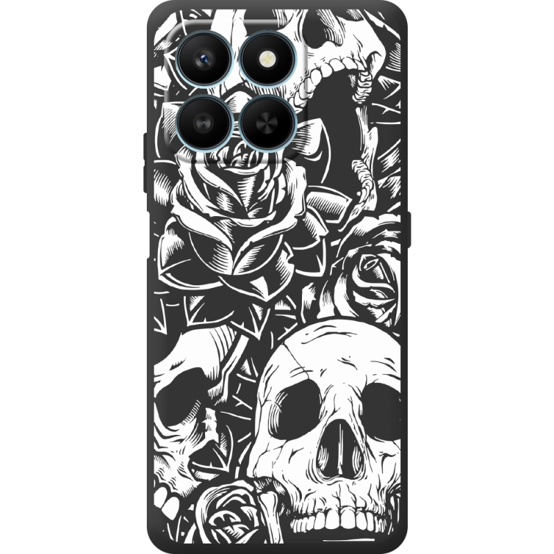 Чорний чохол BoxFace Honor 400 Smart Skull and Roses