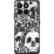 Чорний чохол BoxFace Honor 400 Smart Skull and Roses