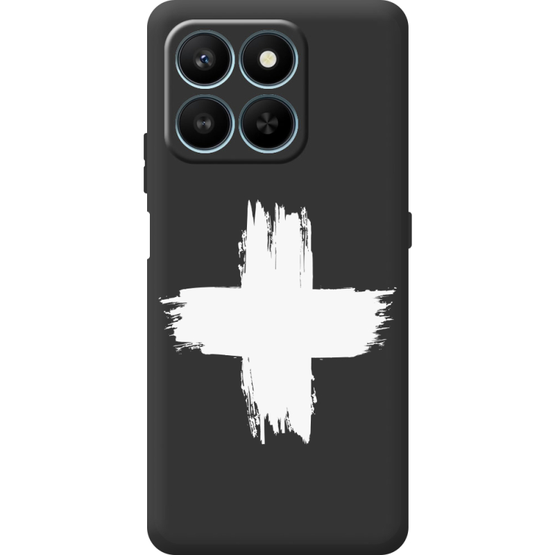 Чорний чохол BoxFace Honor 400 Smart Білий хрест ЗСУ