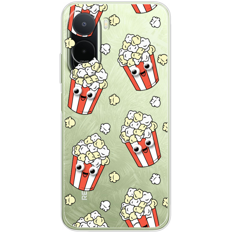 Прозорий чохол BoxFace Poco C81 Pro с 3D-глазками Popcorn