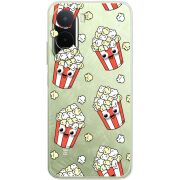 Прозорий чохол BoxFace Poco C81 Pro с 3D-глазками Popcorn