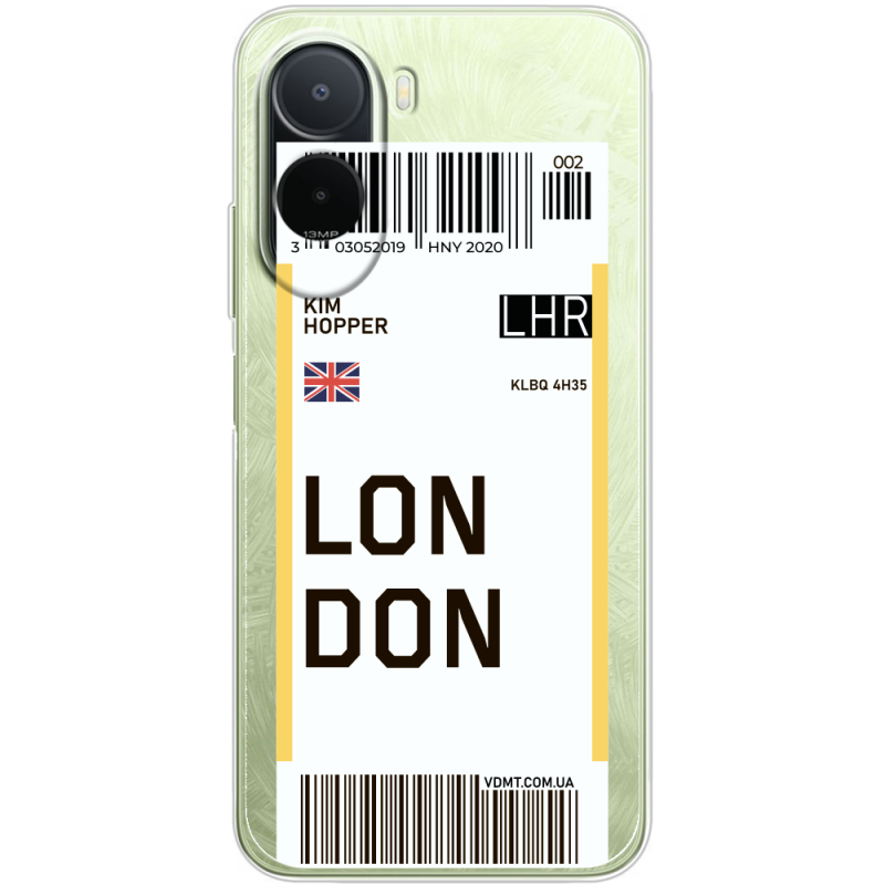 Прозорий чохол BoxFace Poco C81 Pro Ticket London