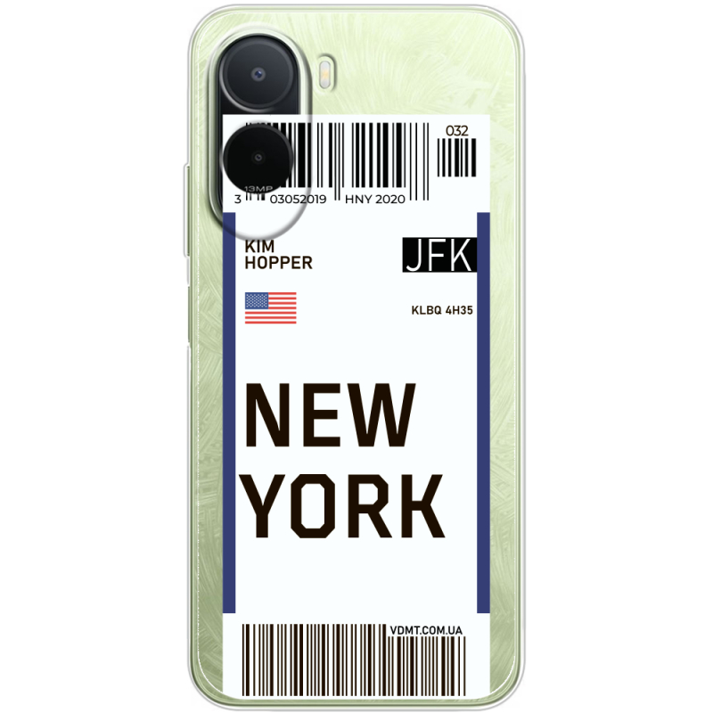 Прозорий чохол BoxFace Poco C81 Pro Ticket New York