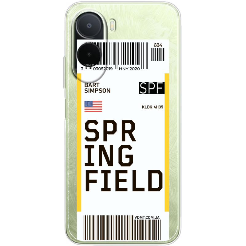 Прозорий чохол BoxFace Poco C81 Pro Ticket Springfield