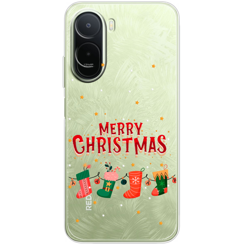 Прозорий чохол BoxFace Poco C81 Pro Merry Christmas