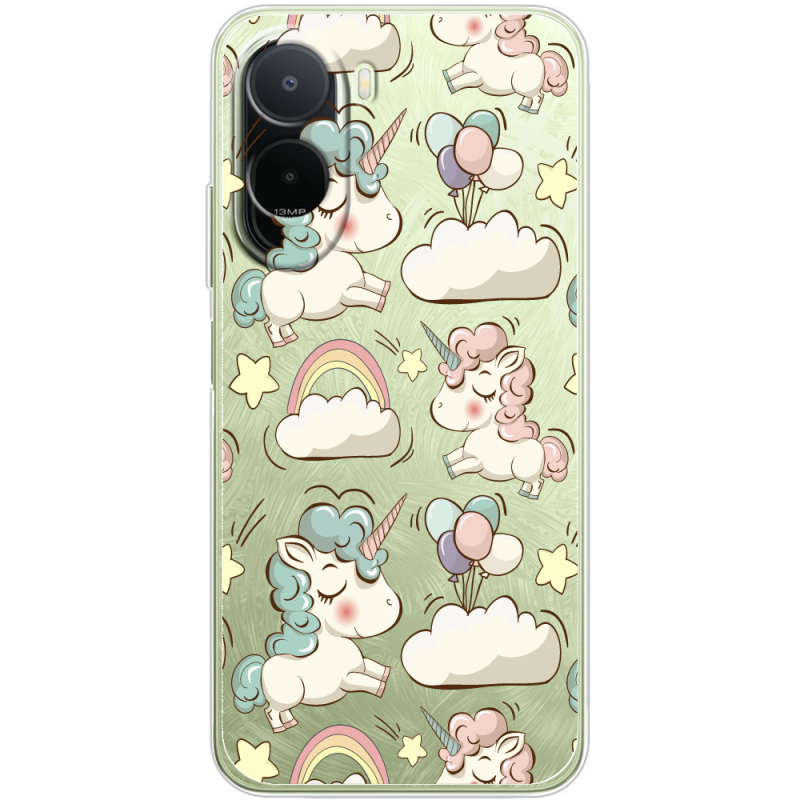 Прозорий чохол BoxFace Poco C81 Pro Unicorns