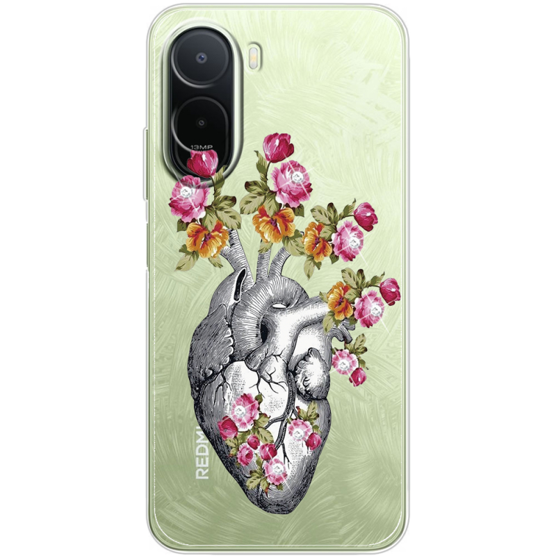 Чохол зі стразами Poco C81 Pro Heart