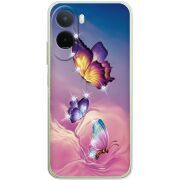 Чохол зі стразами Poco C81 Pro Butterflies