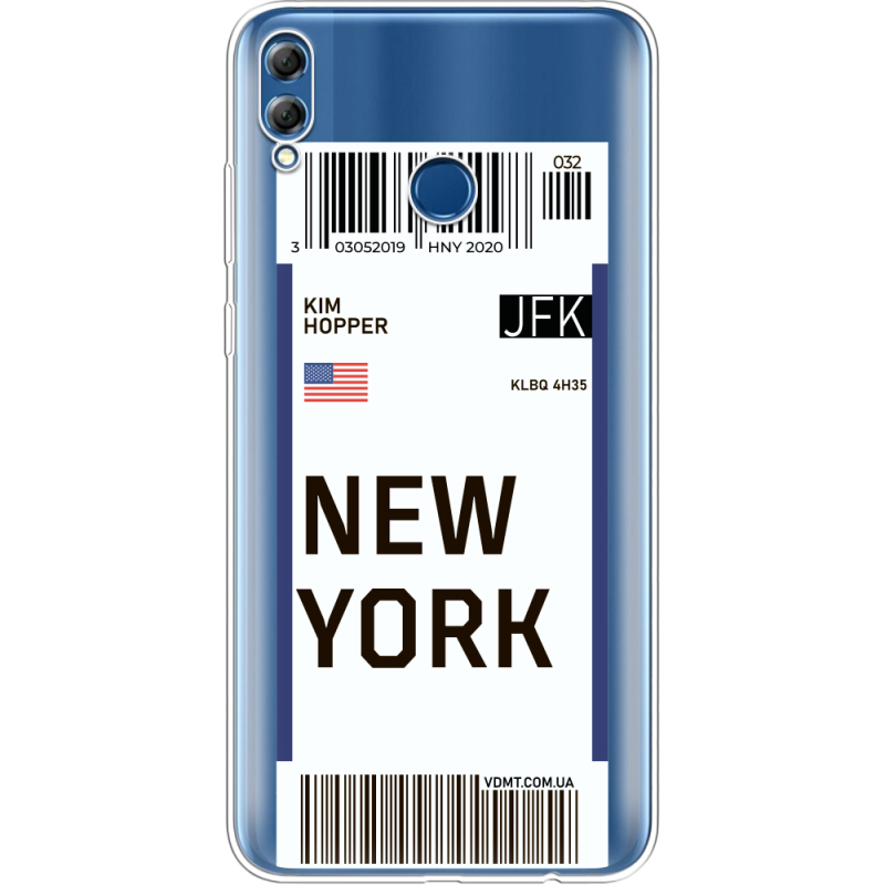 Прозрачный чехол Uprint Honor 8x Max Ticket New York