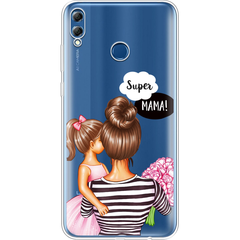 Прозрачный чехол Uprint Honor 8x Max Super Mama and Daughter