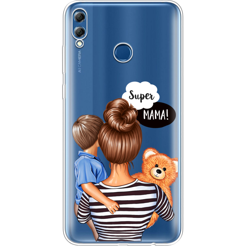Прозрачный чехол Uprint Honor 8x Max Super Mama and Son