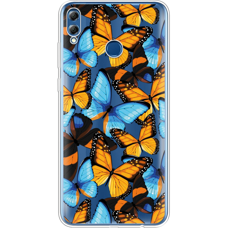 Прозрачный чехол Uprint Honor 8x Max Butterfly Morpho