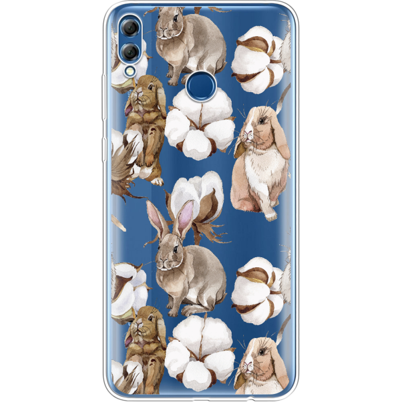 Прозрачный чехол Uprint Honor 8x Max Cotton and Rabbits
