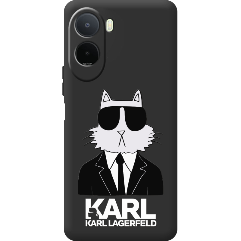 Чорний чохол BoxFace Poco C81 Pro Cat in Black