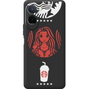 Чорний чохол BoxFace Poco C81 Pro RedWhite Coffee