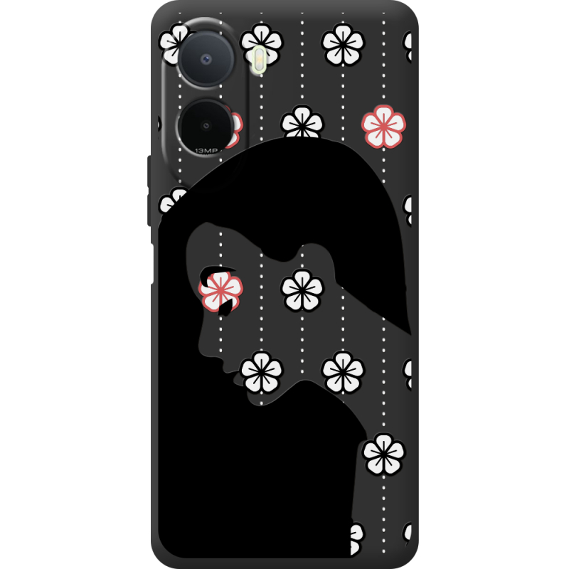 Чорний чохол BoxFace Poco C81 Pro Flower Hair