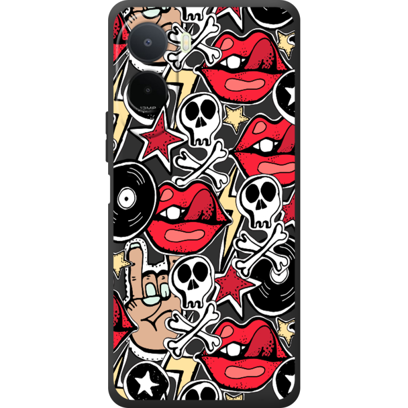 Чорний чохол BoxFace Poco C81 Pro Rock Graffiti