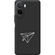 Чорний чохол BoxFace Poco C81 Pro Paper Plane