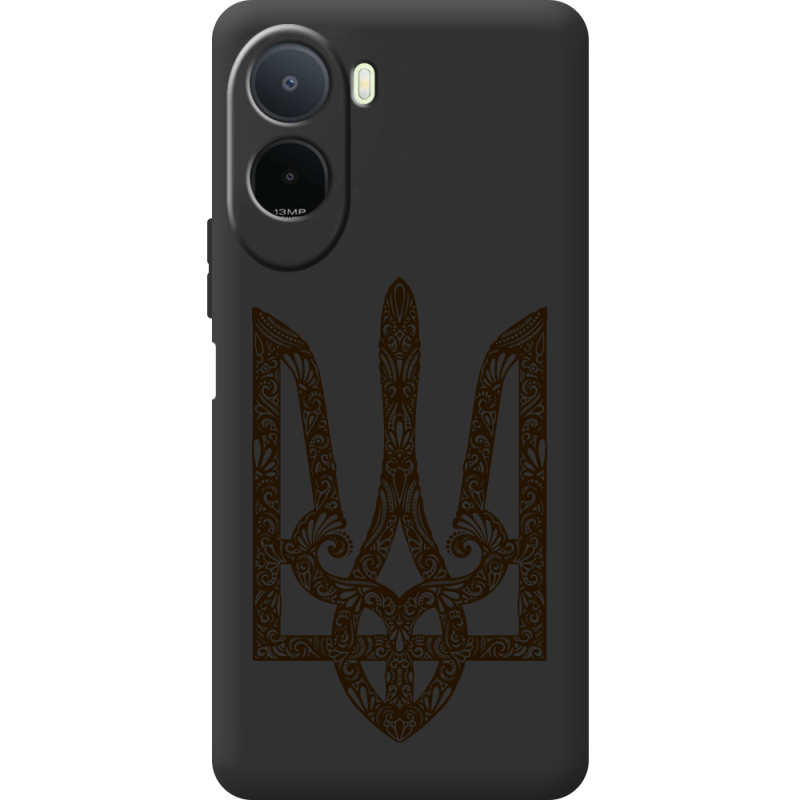 Чорний чохол BoxFace Poco C81 Pro Ukrainian Trident