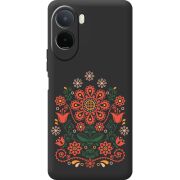 Чорний чохол BoxFace Poco C81 Pro Ukrainian Ornament