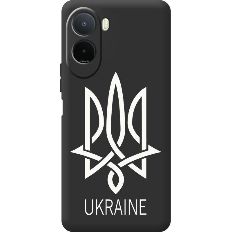 Чорний чохол BoxFace Poco C81 Pro Тризуб монограмма ukraine