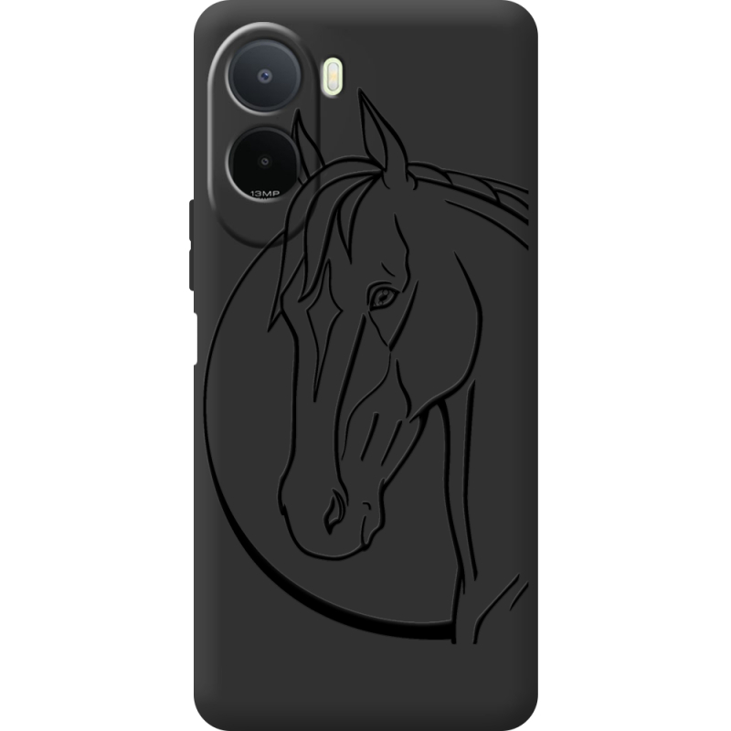 Чорний чохол BoxFace Poco C81 Pro Horse