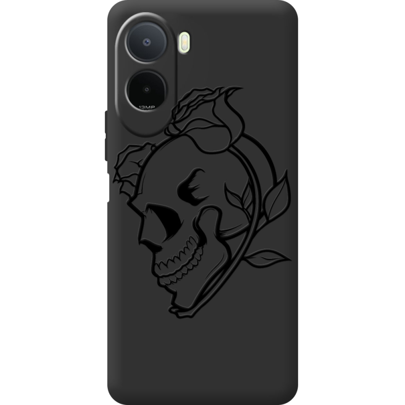 Чорний чохол BoxFace Poco C81 Pro Skull and Roses