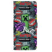 Чохол-книжка Stanford Side Magnet для Poco X8 Pro  Minecraft Creeper Boom
