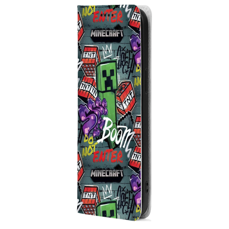 Чохол-книжка BoxFace для Infinix Note Edge Minecraft Creeper Boom