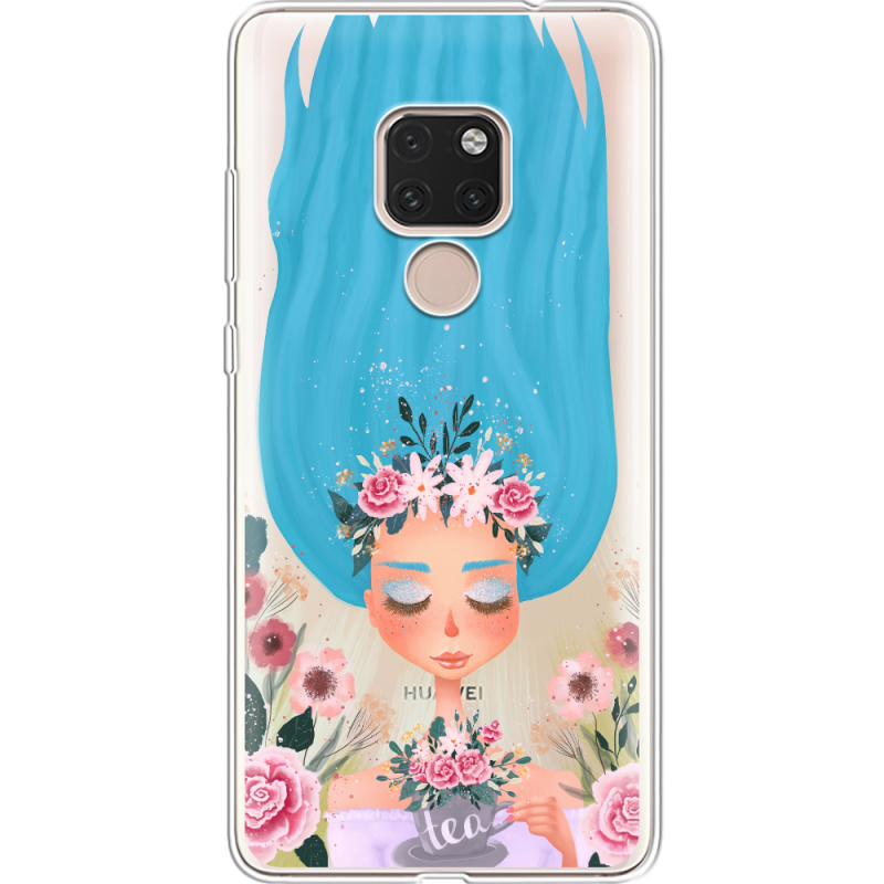 Прозрачный чехол Uprint Huawei Mate 20 Blue Hair