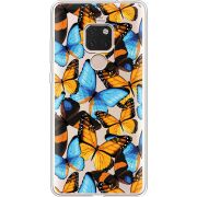 Прозрачный чехол Uprint Huawei Mate 20 Butterfly Morpho