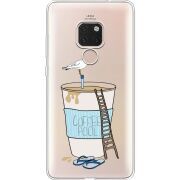 Прозрачный чехол Uprint Huawei Mate 20 Segull in Cofee Pool