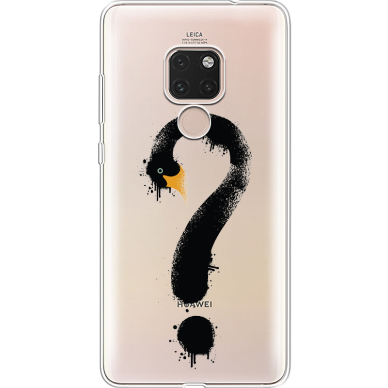 Прозрачный чехол Uprint Huawei Mate 20 Swan question