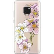 Прозрачный чехол Uprint Huawei Mate 20 Cherry Blossom