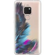 Прозрачный чехол Uprint Huawei Mate 20 Feathers