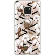 Прозрачный чехол Uprint Huawei Mate 20 Cotton flowers