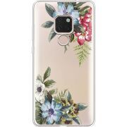 Прозрачный чехол Uprint Huawei Mate 20 Floral