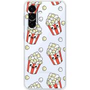 Прозорий чохол BoxFace Samsung Galaxy A27 5G (A276) с 3D-глазками Popcorn