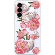 Прозорий чохол BoxFace Samsung Galaxy A27 5G (A276) Peony Watercolor Style