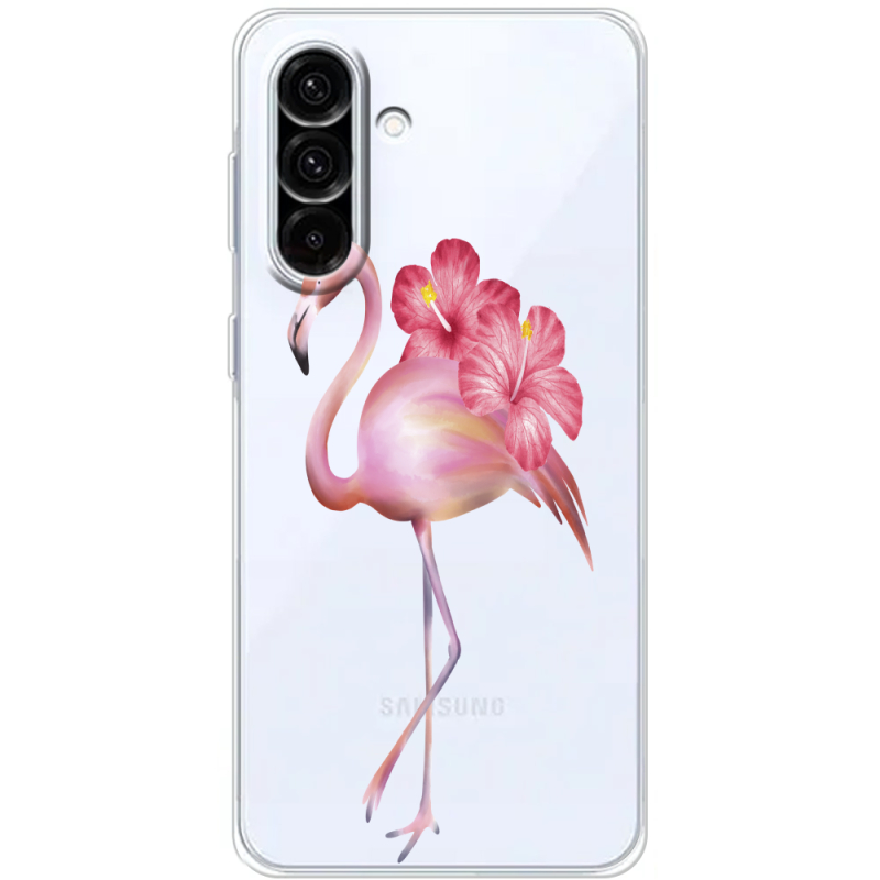 Прозорий чохол BoxFace Samsung Galaxy A27 5G (A276) Floral Flamingo