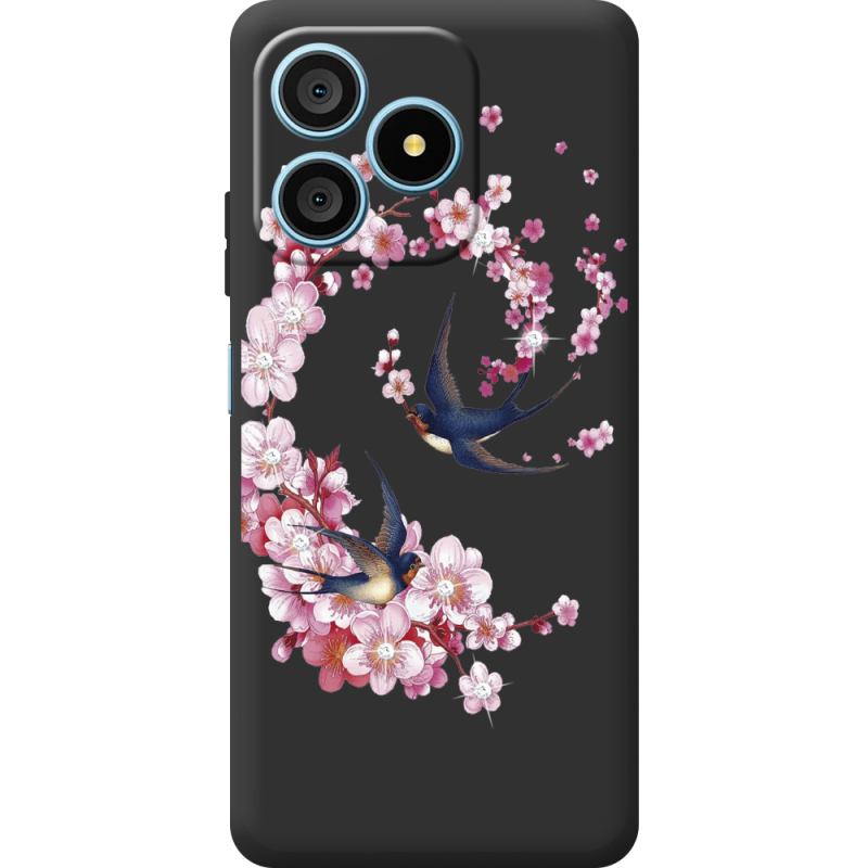 Чохол зі стразами Blackview Wave 9C Swallows and Bloom