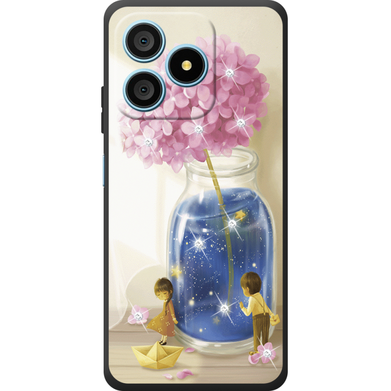 Чохол зі стразами Blackview Wave 9C Little Boy and Girl